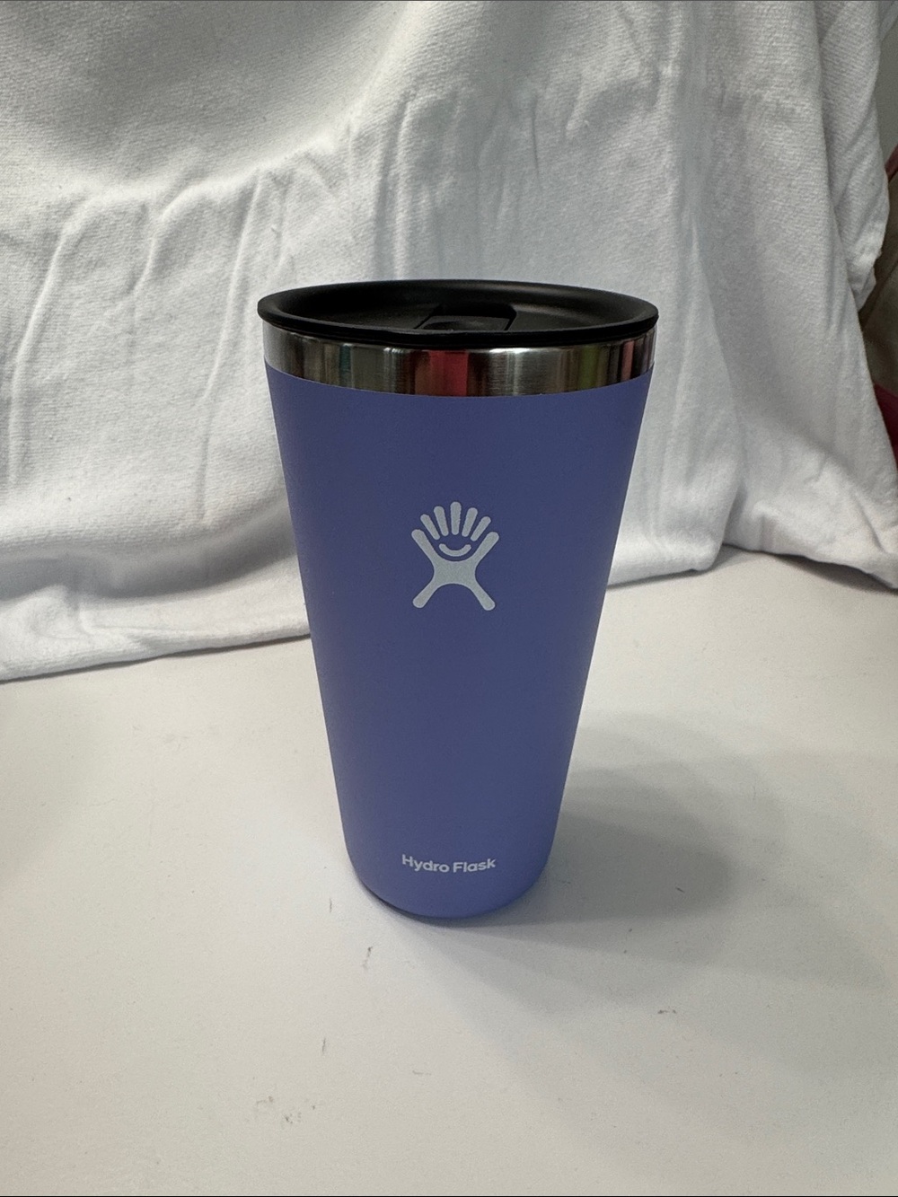 Hydro Flask Purple Travel Tumbler with Black Lid